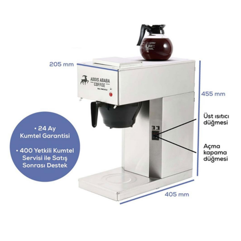 Addis Ababa Profesyonel Filtre Kahve Makinesi