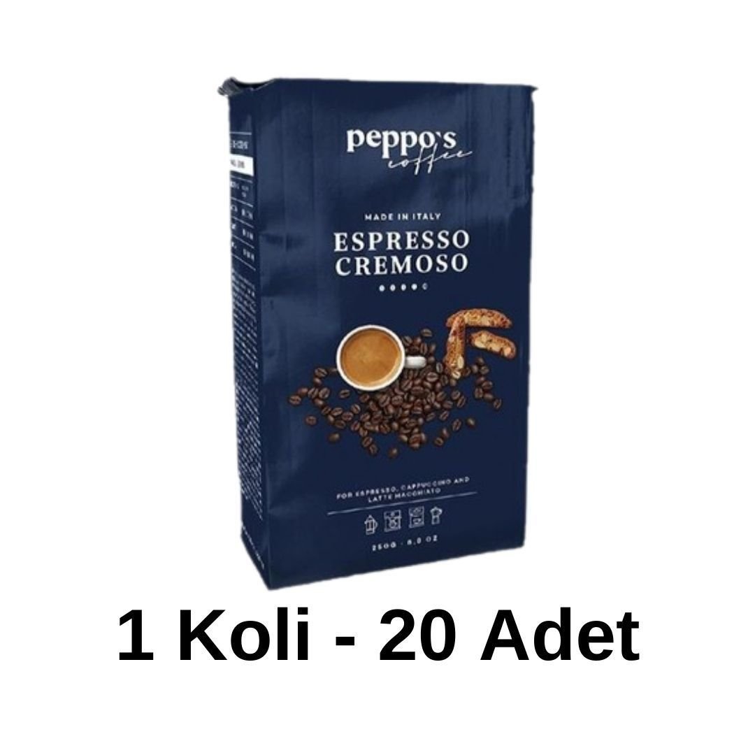 Peppo's Espresso Cremoso Filtre Kahve 250 Gr. x 20 Adet