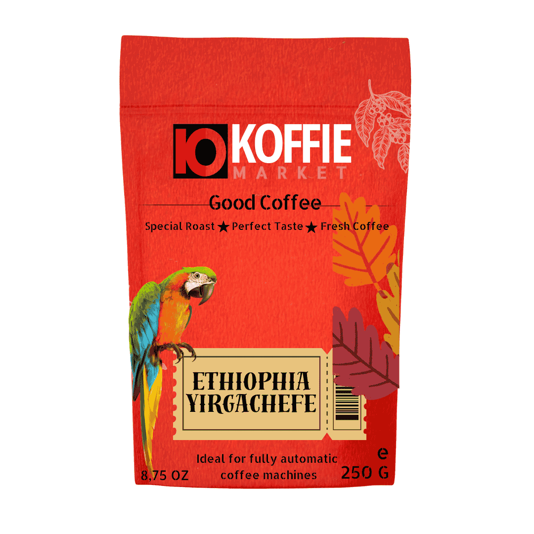 Koffie Market Etiyopya Yirgacheffe Yöresel Kahve 250 gr.